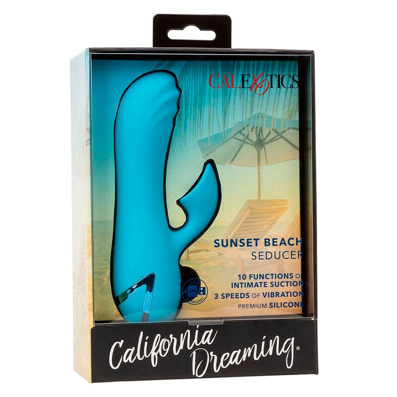 CALEXOTICS - SUNSET BEACH SEDUCER VIBRADOR Y ESTIMULADOR 10 FUNCIONES AZUL - Optelum