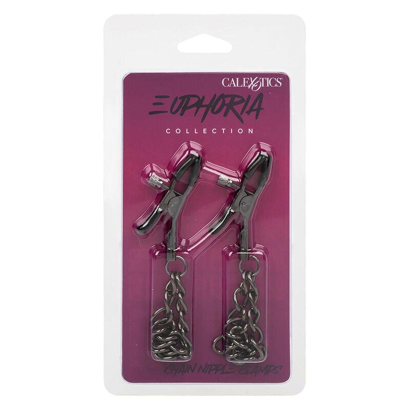 CALEXOTICS - EUPHORIA PINZAS PEZONES CON CADENA 14,5 CM - Optelum