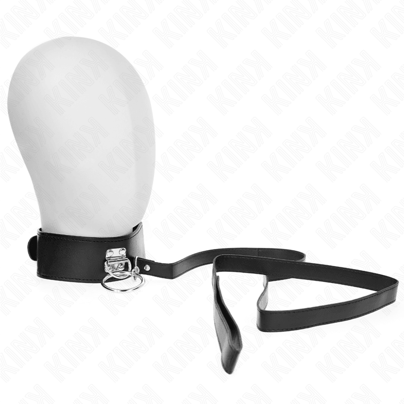 KINK - COLLAR CON CORREA 116 CM CON TACHUELAS CORREA POLIPIEL 50 X 5 CM - Optelum