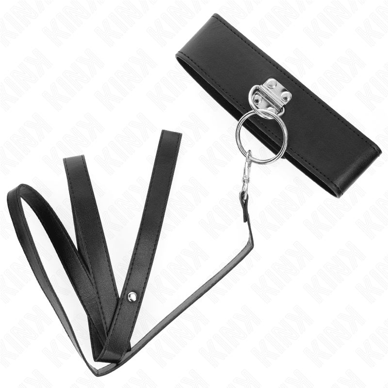 KINK - COLLAR CON CORREA 116 CM CON TACHUELAS CORREA POLIPIEL 50 X 5 CM - Optelum