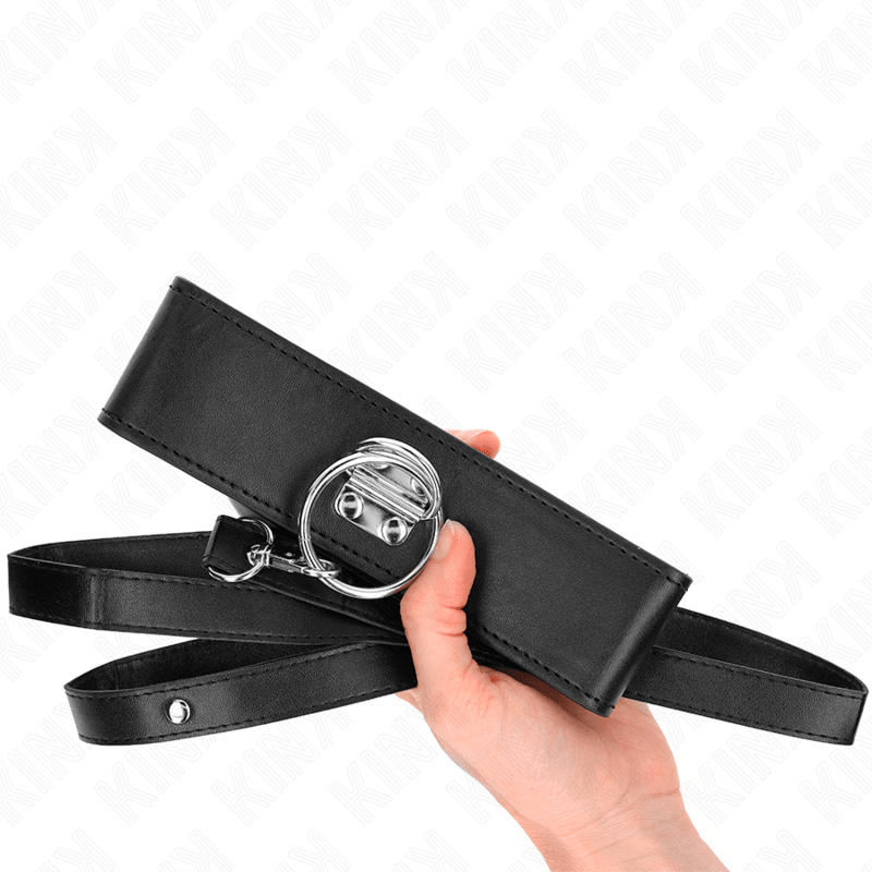KINK - COLLAR CON CORREA 116 CM CON TACHUELAS CORREA POLIPIEL 50 X 5 CM - Optelum