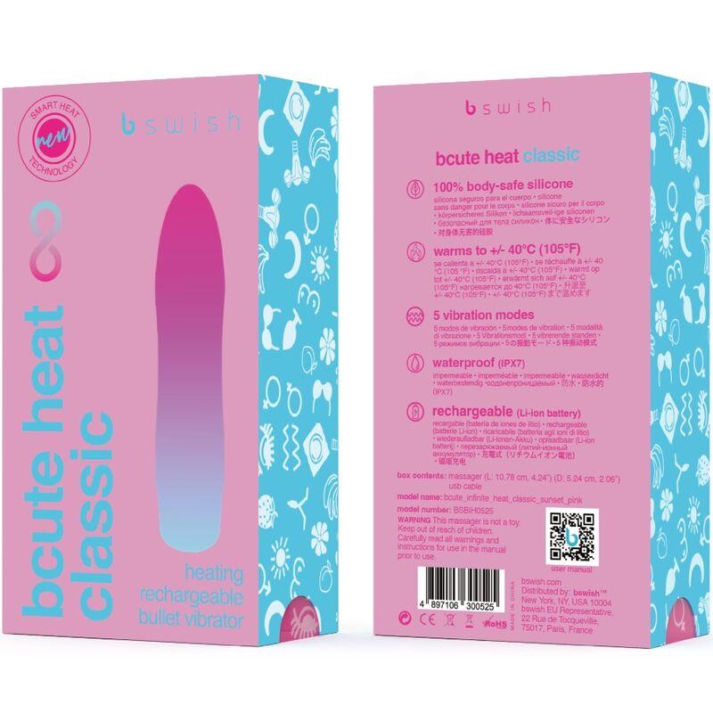 B SWISH - BCUTE INFINITE HEAT CLASSIC VIBRADOR CALENTABLE ROSA - Optelum