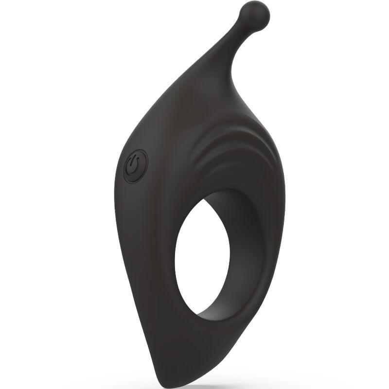 B SWISH - BCHARMED RHYTHM INFINITE DELUXE ANILLO PARA PENE 15 VIBRACIONES NEGRO - Optelum