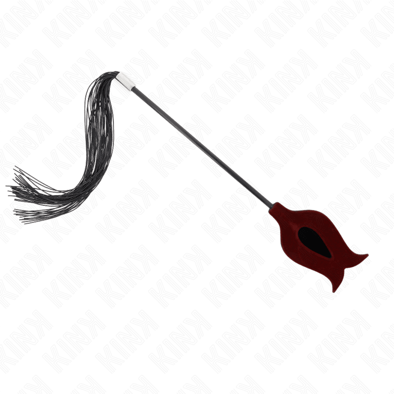 KINK - LÁTIGO DE BORLA DE SILICONA CON FORMA DE ROSA 45 CM - Optelum