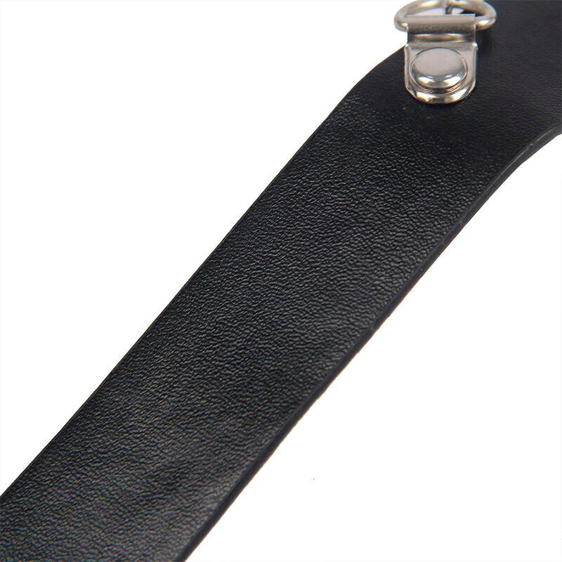 SUBBLIME - 953720 PINZAS PARA EL PECHO CON CORREA DE CUERO BONDAGE NEGRO TALLA ÚNICA - Optelum