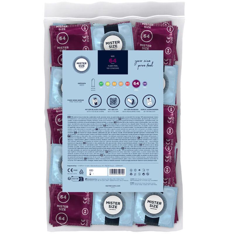 MISTER SIZE - PRESERVATIVOS TALLA XXL 64 MM (100 UNIDADES) - Optelum