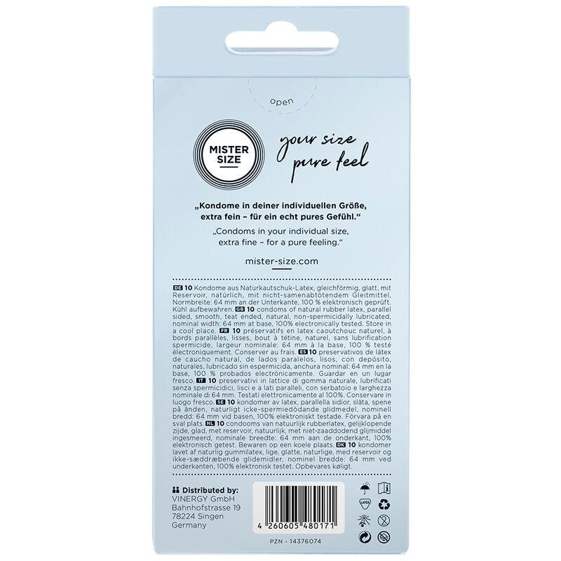 MISTER SIZE - PRESERVATIVOS TALLA XXL 64 MM (10 UNIDADES) - Optelum