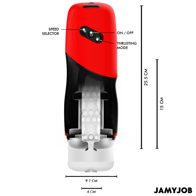 JAMYJOB - XPEED MASTURBADOR VAGINA AUTOMÁTICO 5 MODOS DE EMPUJE Y EFECTO SONIDO - Optelum