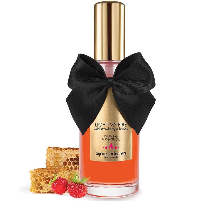BIJOUX - ACEITE MASAJE EFECTO CALOR AROMA FRESA - Optelum