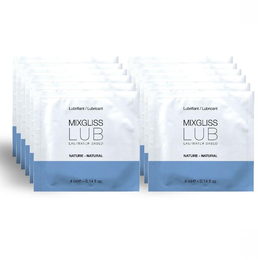 MIXGLISS - LUBRICANTE BASE DE AGUA NATURAL 12 MONODOSIS 4 ML - Optelum