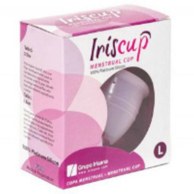 IRISCUP - COPA MESTRUAL ROSA GRANDE + BOLSA ESTERILIZADORA GRATIS - Optelum