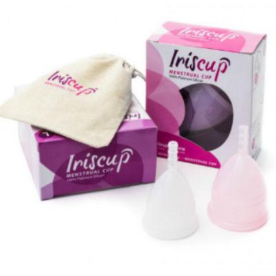 IRISCUP - COPA MESTRUAL ROSA GRANDE + BOLSA ESTERILIZADORA GRATIS - Optelum