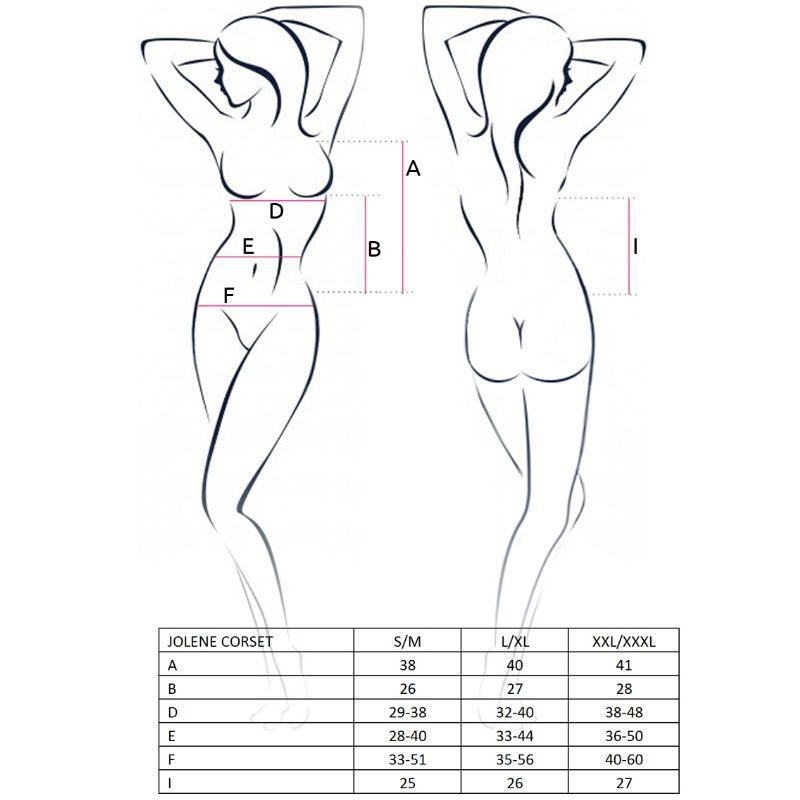 PASSION - WOMAN JOLENE CORSET NEGRO TALLA L/XL - Optelum