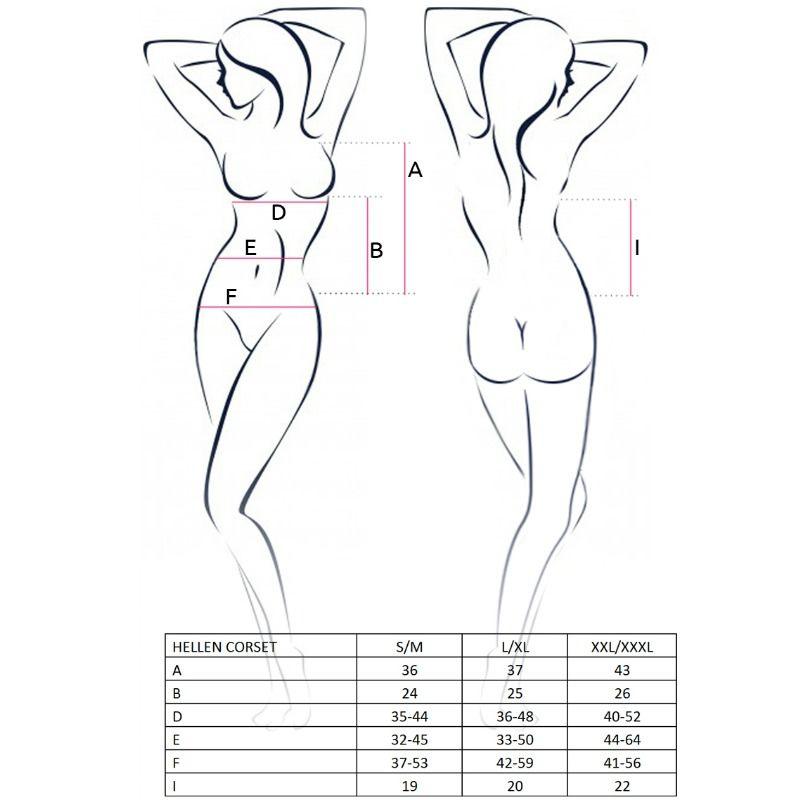 PASSION - WOMAN HELLEN CORSET NEGRO TALLA L/XL - Optelum