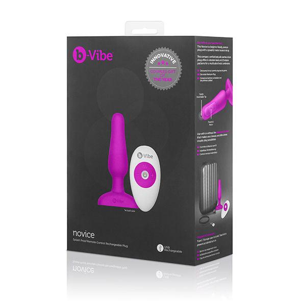 B-VIBE - NOVICE CONTROL REMOTO ANAL PLUG FUCSIA - Optelum