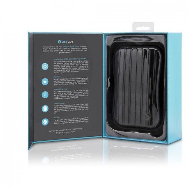 B-VIBE - TRIPLET ANAL CONTROL REMOTO BEADS NEGRO - Optelum