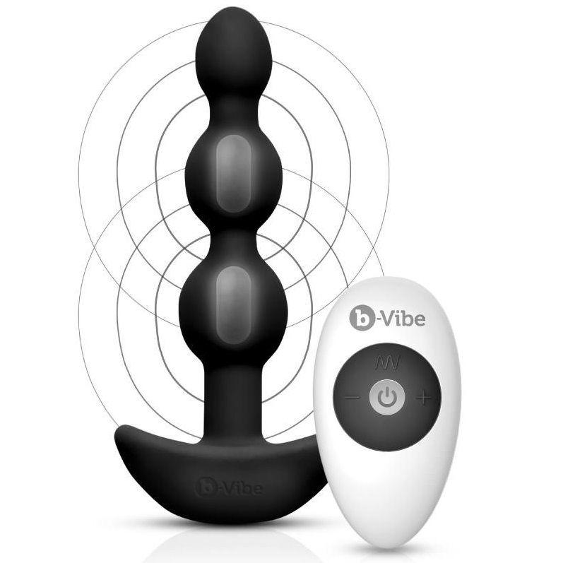 B-VIBE - TRIPLET ANAL CONTROL REMOTO BEADS NEGRO - Optelum