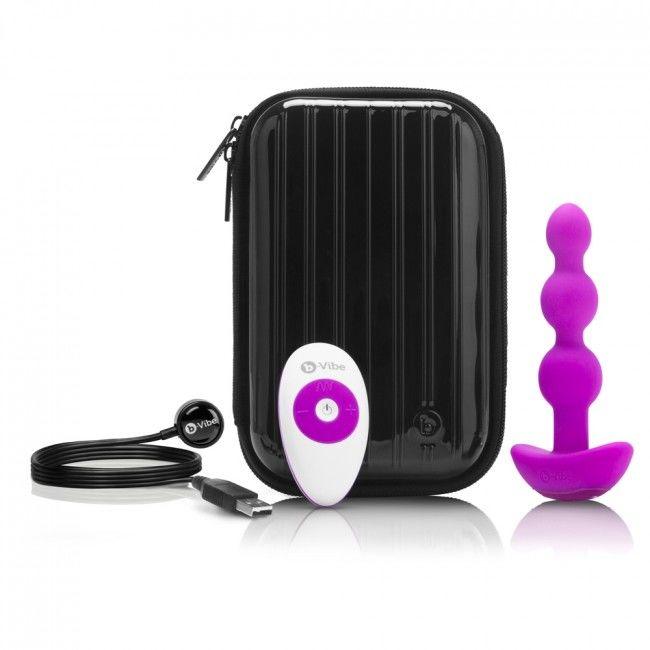 B-VIBE - TRIPLET ANAL CONTROL REMOTO BEADS ROSA - Optelum