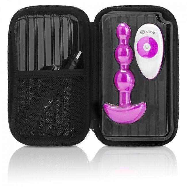 B-VIBE - TRIPLET ANAL CONTROL REMOTO BEADS ROSA - Optelum