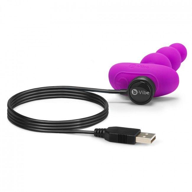 B-VIBE - TRIPLET ANAL CONTROL REMOTO BEADS ROSA - Optelum