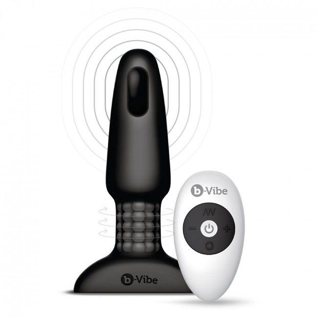 B-VIBE - RIMMING CONTROL REMOTO ANAL PLUG 2 NEGRO - Optelum