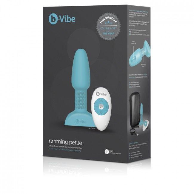 B-VIBE - RIMMING CONTROL REMOTO ANAL PLUG PETITE TEAL - Optelum