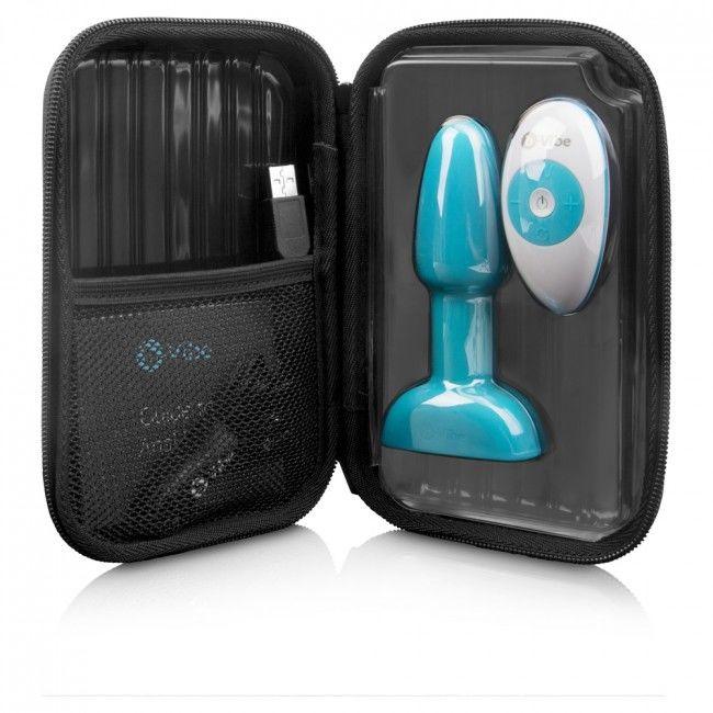 B-VIBE - RIMMING CONTROL REMOTO ANAL PLUG PETITE TEAL - Optelum