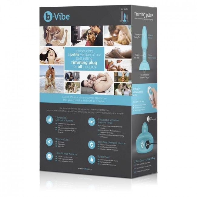 B-VIBE - RIMMING CONTROL REMOTO ANAL PLUG PETITE TEAL - Optelum