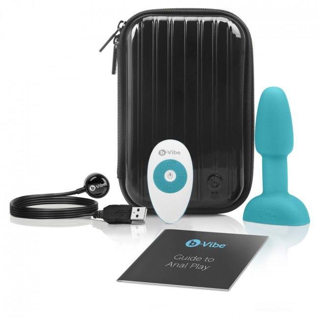 B-VIBE - RIMMING CONTROL REMOTO ANAL PLUG PETITE TEAL - Optelum
