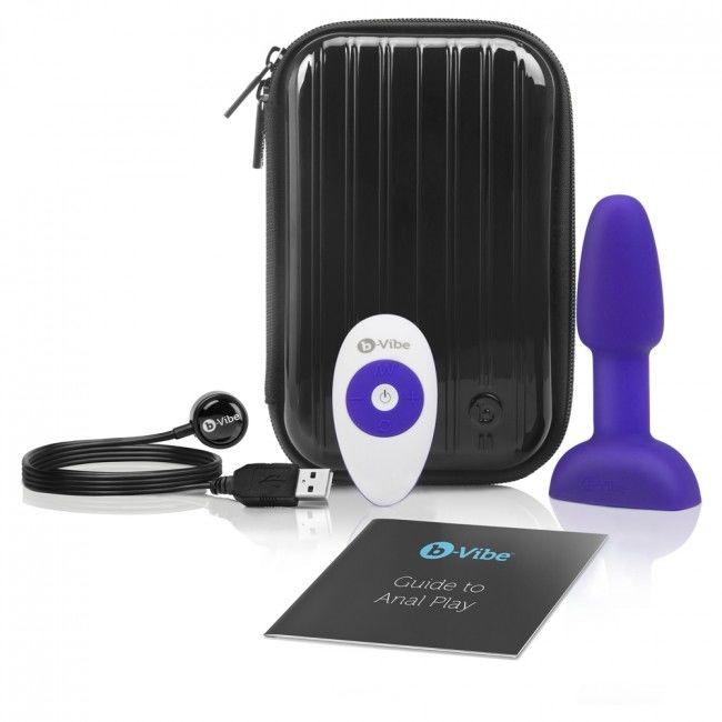 B-VIBE - RIMMING CONTROL REMOTO ANAL PLUG PETITE LILA - Optelum