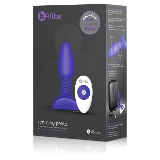 B-VIBE - RIMMING CONTROL REMOTO ANAL PLUG PETITE LILA - Optelum