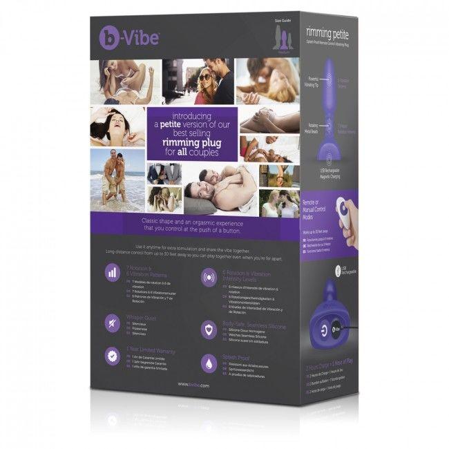 B-VIBE - RIMMING CONTROL REMOTO ANAL PLUG PETITE LILA - Optelum