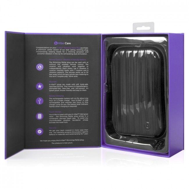 B-VIBE - RIMMING CONTROL REMOTO ANAL PLUG PETITE LILA - Optelum