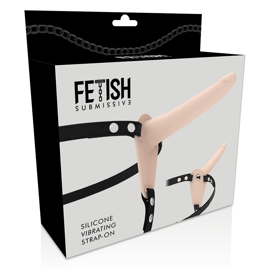 FETISH SUBMISSIVE HARNESS - VIBRADOR SILICONA FLESH 15 CM - Optelum