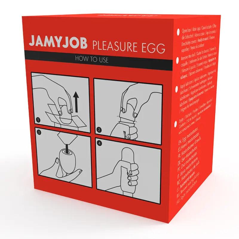 JAMYJOB - HUEVO MASTURBADOR DISCRETO VERSION ROJO JOY - Optelum