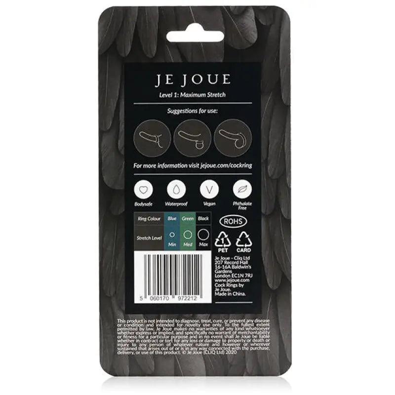JE JOUE - ANILLO PARA EL PENE DE SILICONA ESTRECHAMIENTO MXIMO - NEGRO - Optelum