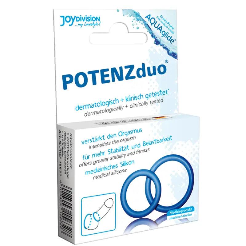 JOYDIVISION POTENZDUO - ANILLOS PARA PENE AZUL - M - Optelum