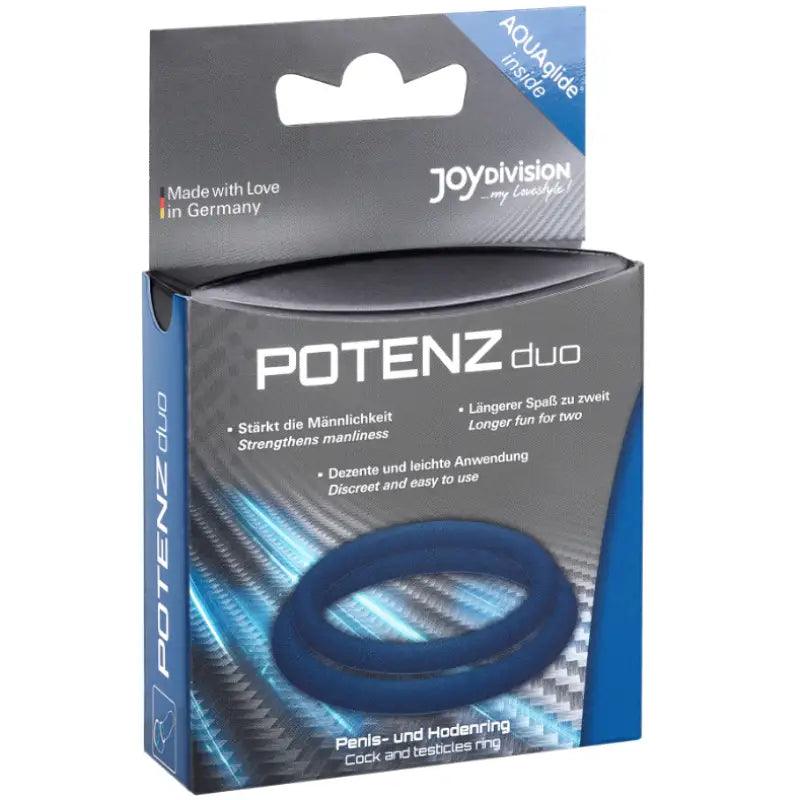 JOYDIVISION POTENZDUO - ANILLOS PARA PENE AZUL - M - Optelum