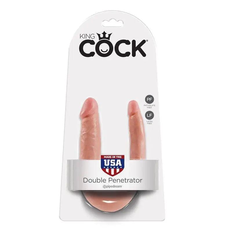 KING COCK - DILDO DOBLE PENETRACIÓN 12.7 CM NATURAL - Optelum