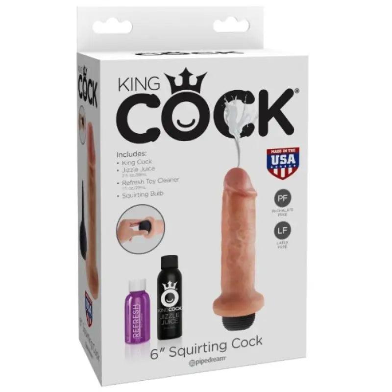 KING COCK - DILDO SQUIRTING 15.24 CM - Optelum