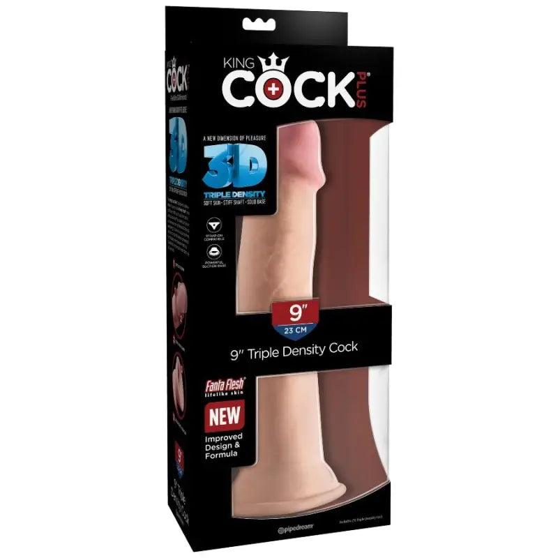 KING COCK - DILDO TRIPLE DENSIDAD 23 CM - Optelum