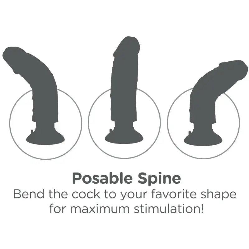 KING COCK - DILDO VIBRADOR 15.24 CM NATURAL - Optelum