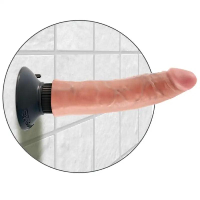KING COCK - DILDO VIBRADOR 17.78 CM NATURAL - Optelum