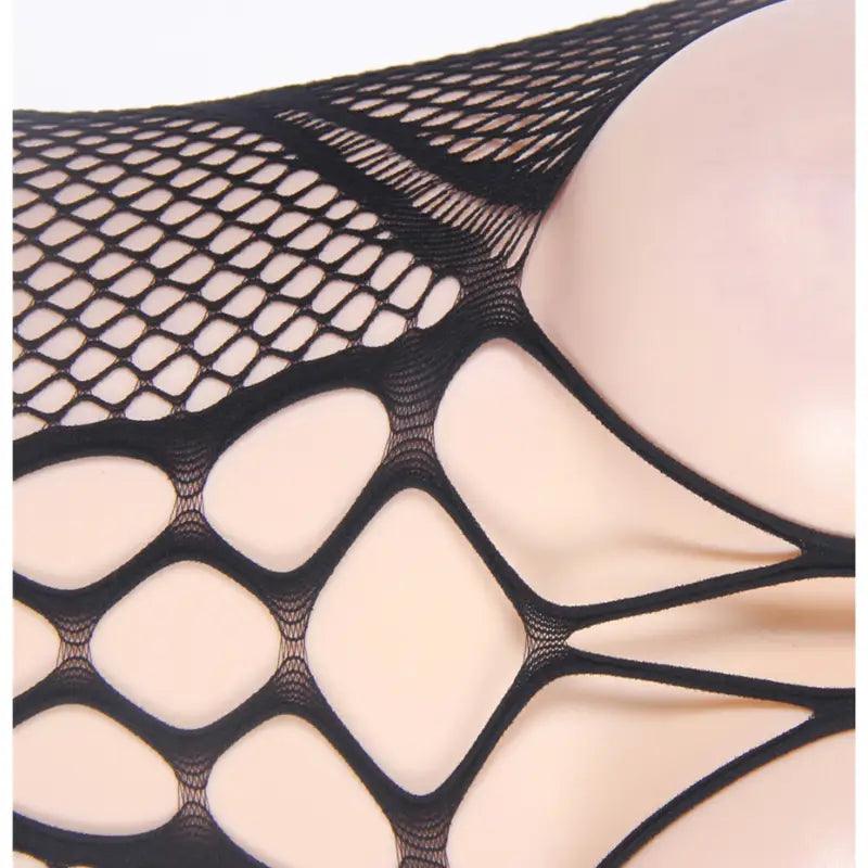 QUEEN LINGERIE - BODYSTOCKING CUELLO HALTER Y ESPALDA ABIERTA S/L - Optelum