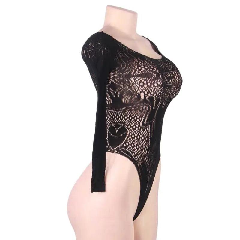QUEEN LINGERIE - LONG SLEEVE TEDDY S/L - Optelum