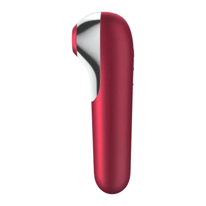 SATISFYER - DUAL LOVE VIBRADOR Y SUCCIONADOR CON AIRE PULSADO ROJO - Optelum