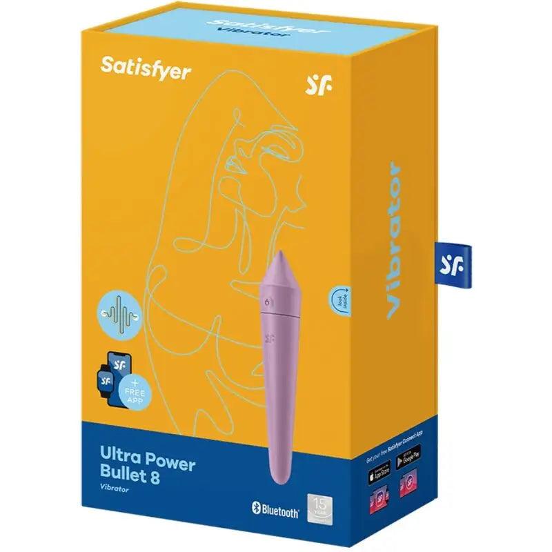 SATISFYER - ULTRA POWER BULLET 8 BALA VIBRADORA LILA - Optelum