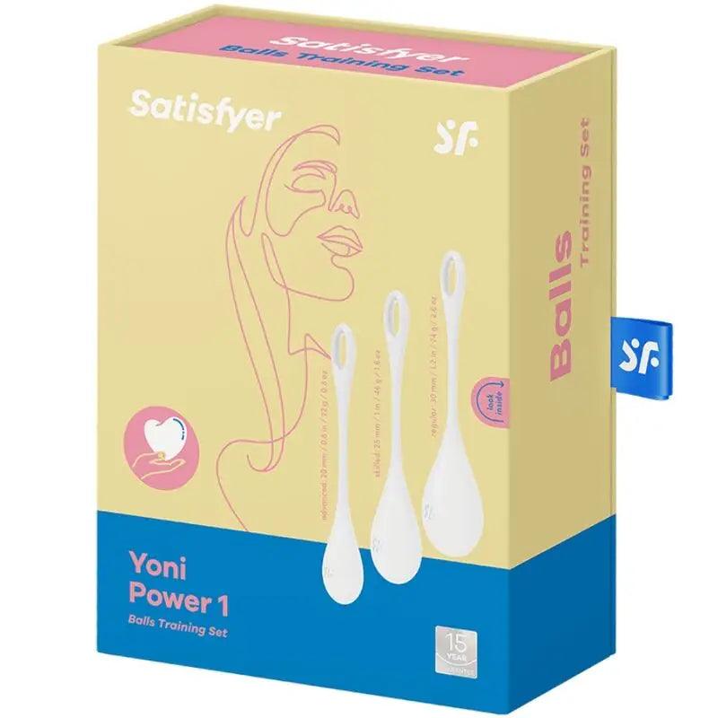 SATISFYER - YONI POWER 1 KIT DE ENTRENAMIENTO BLANCO - Optelum