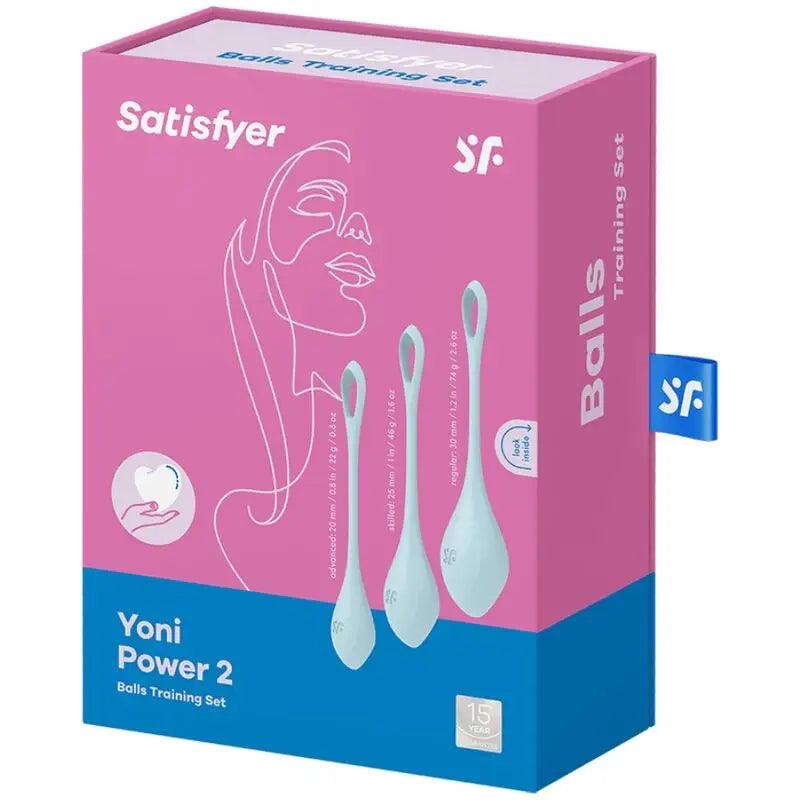 SATISFYER - YONI POWER 2 KIT DE ENTRENAMIENTO AZUL - Optelum