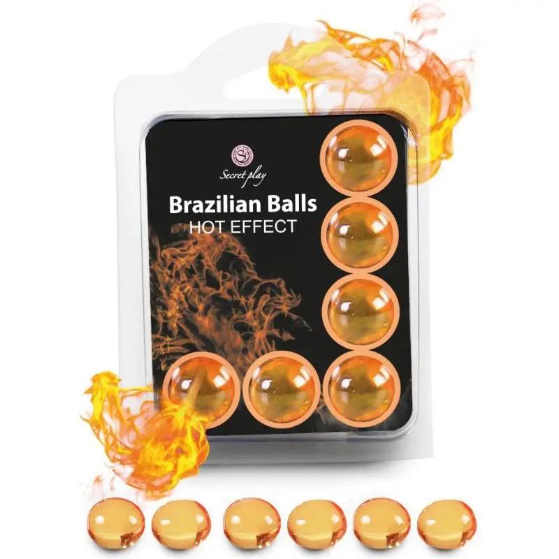 SECRETPLAY - SET 6 BRAZILIAN BALLS EFECTO CALOR - Optelum